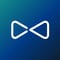 Favicon von contec: Weißes, stilisiertes Unendlichkeitszeichen auf Verlauf (mintgrün zu dunkelblau)