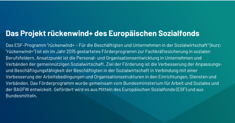 Vorstellung des Projekts rückenwind+